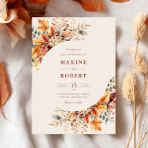 Mariage élégant à l'aquarelle douce avec feuillage