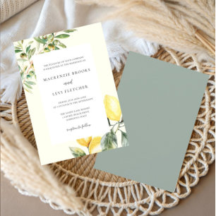 Invitation Mariage Élégant au Jardin de Citron