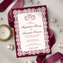 Mariage élégant aux cygnes en dentelle ivoire burg