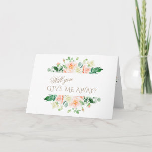 Invitation Mariage élégant aux fleurs blanches et rose pâle