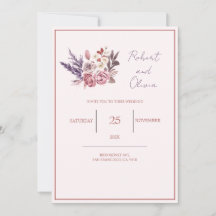 "Mariage élégant aux florales roses et violettes"