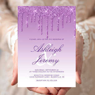 Invitation Mariage élégant avec écriture en lettres cursives