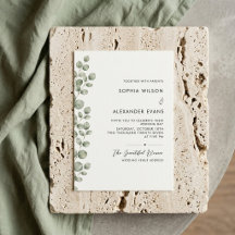 Mariage élégant avec verdure d'eucalyptus |