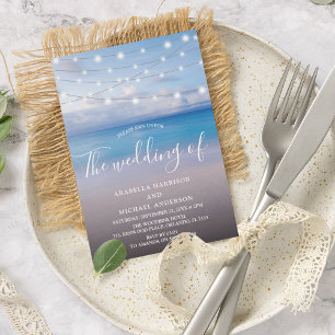 Invitation Mariage Elegant Beach