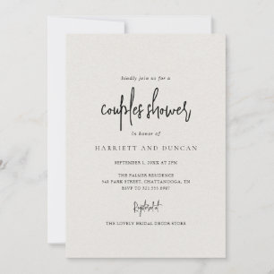 Invitation Mariage élégant Beige Beige neutre intemporel