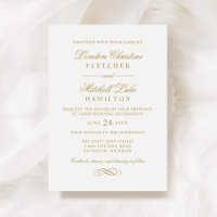 Mariage élégant calligraphié or antique