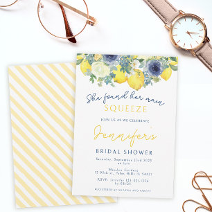 Invitation Mariage élégant Citron jaune clair pince principal