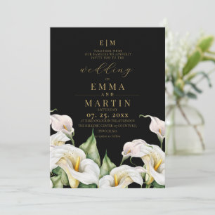 Invitation Mariage Élégant Classique à l'Aquarelle de Callas