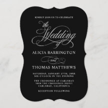 Mariage élégant de calligraphie noir et argent