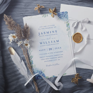 Invitation Mariage élégant de code QR virtuel à l'aquarelle b