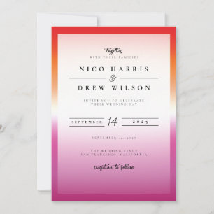 Invitation Mariage élégant de fierté lesbienne