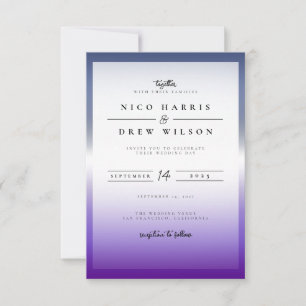 Invitation Mariage élégant de fierté lesbienne à la lavande