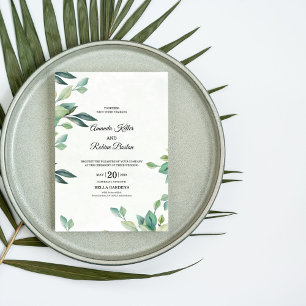 Invitation Mariage élégant de Floral Eucalyptus