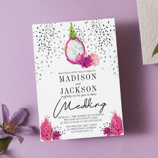 Invitation Mariage élégant de Pitaya
