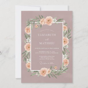 Invitation Mariage Élégant de Printemps Mauve