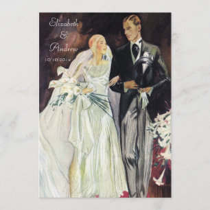 Invitation Mariage élégant d'Edwardian