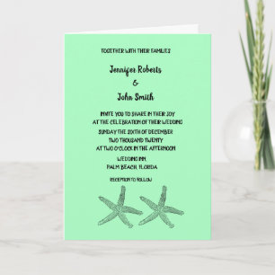 Invitation Mariage élégant des Motifs de l'Étoile Neon Mint 2