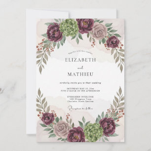 Invitation Mariage élégant en forêt de Bourgogne