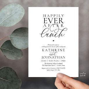 Invitation Mariage Élégant et Déjeuner de Fuite Classieux