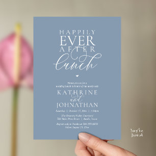 Invitation Mariage Élégant et Déjeuner de Fuite Classieux Pou