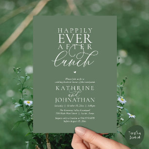 Invitation Mariage Élégant et Fuite Romantique pour Déjeuner