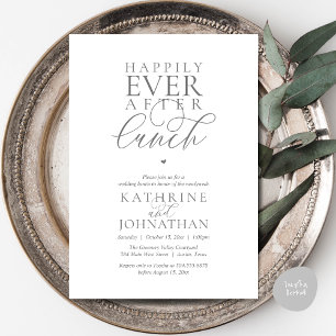 Invitation Mariage Élégant et Intime après le Déjeuner