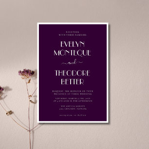 Invitation Mariage Élégant et Luxueux au Manoir Fantaisiste a