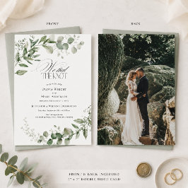 Invitation Mariage Élégant Eucalyptus Nous Nous Sommes Unis 