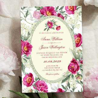 Invitation Mariage élégant floral
