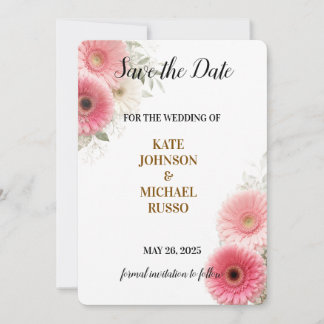 Invitation Mariage Élégant Floral Rétro Rustique Moderne