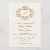 Mariage Élégant Glamour Faux Cuivre sur Fond Blanc