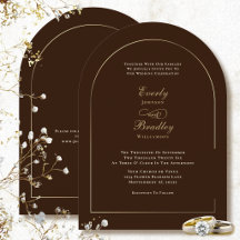 Mariage Élégant Minimaliste avec Arche en Or sur F