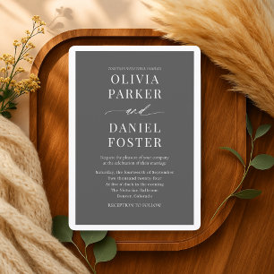 Invitation Mariage Élégant Minimaliste Moderne