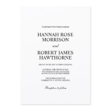 Mariage Élégant Minimaliste Noir et Blanc Classiqu