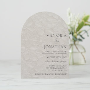 Invitation Mariage Élégant Minimaliste Taupe Neutre