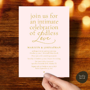 Invitation Mariage Élégant Moderne, Amour Éternel, Réception