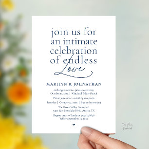 Invitation Mariage Élégant Moderne, Amour Éternel, Réception