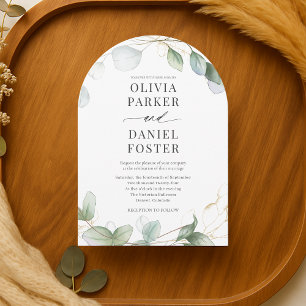 Invitation Mariage Élégant Moderne au Eucalyptus Rustique