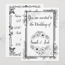 Mariage Élégant Noir et Blanc