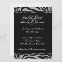 Mariage élégant noir et blanc zèbre