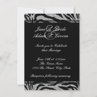 Mariage élégant noir et blanc zèbre