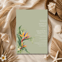 Mariage élégant sur la plage tropicale de l'oiseau