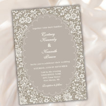 Mariage élégant vintage en dentelle ivoire beige r