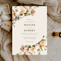 Mariage Élégant Vintage Floral Botanique à Petit B