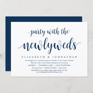 Invitation Mariage Elopement, fête avec les nouveaux mariés I