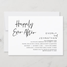 Invitation Mariage Elopement, Heureusement Jamais Après Céléb