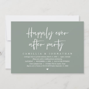 Invitation Mariage Elopement, Heureusement Jamais Après Fête 