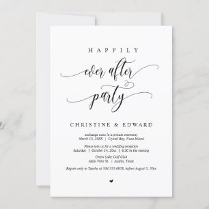 Invitation Mariage Elopement, Heureusement Jamais Après L'Inv