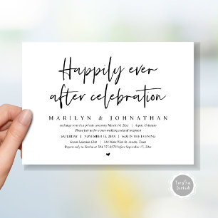 Invitation Mariage Elopement, Heureusement toujours après la 