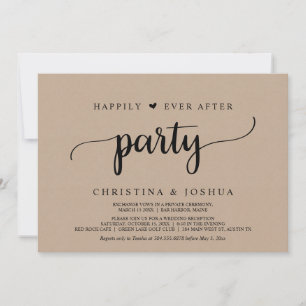 Invitation Mariage Elopement, Heureusement toujours après la 
